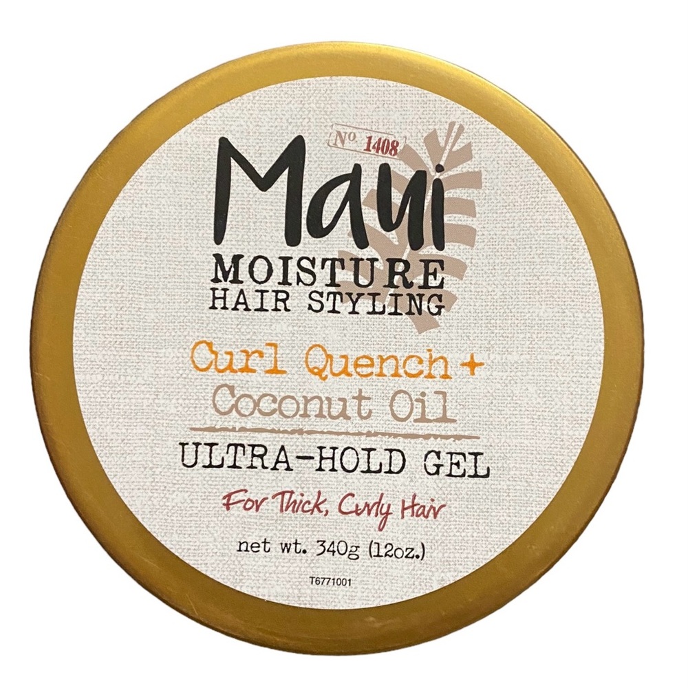 Maui Moisture Hair Styling Curl Quench + Coconut Oil Ultra Hold Gel 12 oz